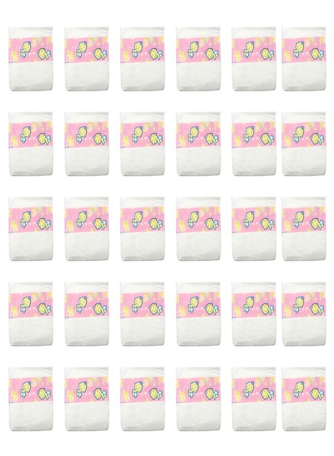 CHAREX Baby Doll Diapers Pack - 30 Pieces Newborn Dolls Diapers Refill, Doll Accessories Fits 18-24 Inch Reborn Dolls for Ages 3+ - Image 1